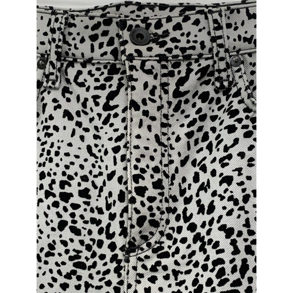 Rag & Bone Hana Women’s Gray Velvet Cheetah Cropped High Rise NEW Size 29 - Picture 12 of 13
